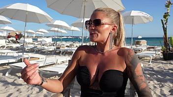 During the time that her husband is watching, Marie is having sexual relations with a handsome Italian in a bedroom.