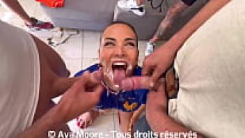 At the Euro 2024 football tournament, the French girl known as GIANT BUKKAKE is sucking strangers.