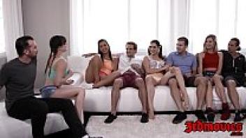 babysitters who are babety sucking and riding lucky dicks while the orgy is going on