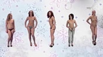 After reading a poem, the girls disrobe.
