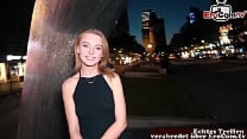 At a true lovedate, a cute German blonde teen with little tits is all over the place.