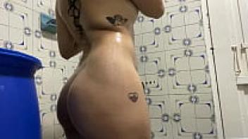 there is my stepsister taking a shower.