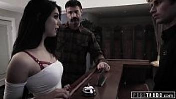 The purest kind of taboo Gina Valentina, a pretty young lady, gets a double creampie in a motel room.