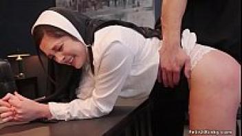 The priest admires the young nun and her stepmother.
