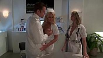 Threesome: doctor, nurse, and girl porn