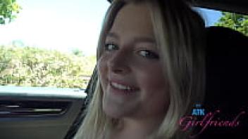 Jill Taylor, an amateur blonde, is seen on this date hanging out and sucking cock in the car. POV Blowjob