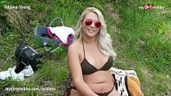 - Busty German hottie caught him spying.