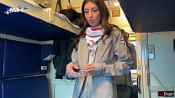 I'll lose my job! The conductor enjoys spending time with passengers while working.