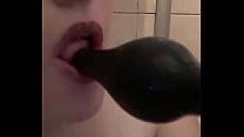 On Dildo, my ex-girlfriend cums