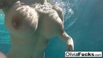 Olivia Austin at the swimming pool