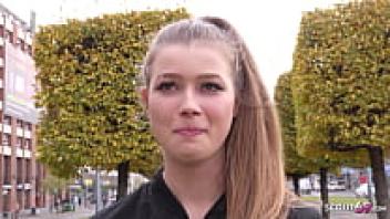 BLONDE GIRL - GERMAN SCOUT (18) ROUGH LOVE AND OLIVIA SPARKLE PICKUP AT MODEL CASTING