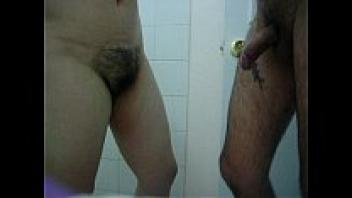 In the shower, a golden shower