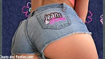Goldy, a blonde amateur, flashing her underwear