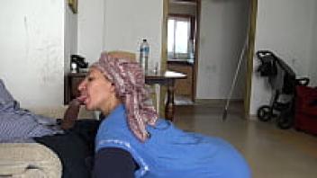When a Muslim maid notices his large black German cock, she becomes upset.