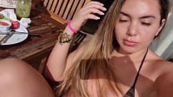 I'll expose my pussy at the restaurant while we have breakfast. Bolivianamimi.tv has the entire video.