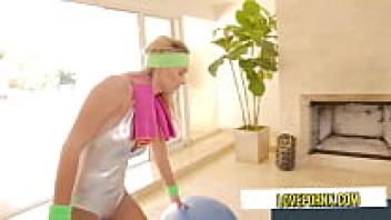 Working out at the gym with my step-sister