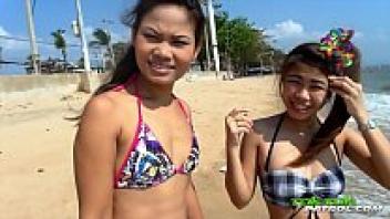 Cum Shower on Babety Asian Beach Friends with TukTukPatrol