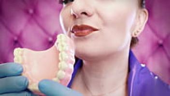 ASMR: Arya Grander's sultry close-ups in a free point-of-view movie of twin latex gloves