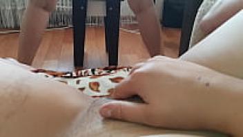 Lesbian Illusion Girls: I masturbate on my neighbor's ass and pussy until she notices.