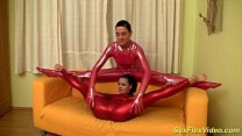 Flexi lesbian girlfriends in spandex