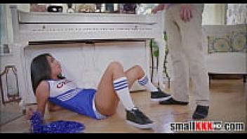 Big StepBro adores her tiny teen cheerleader stepsister.