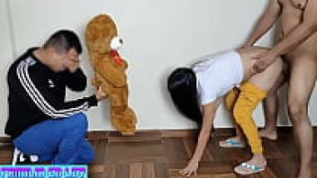 Full Netorare Girlfriend Rides Chubby In Front Of Her Silly Boyfriend With His Best Friend, NTR JAV