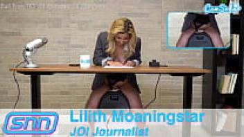 TV anchor rides sybian and has massive orgasm LIVE.