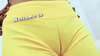 Cameltoe is a 19-year-old sport babe with natural teen boobs.